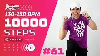 10000 STEPS CHALLENGE • 130-150 BPM SUPER FUN CARDIO • Walking Workout #61 • Keoni Tamayo