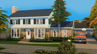 nostalgic family home  The Sims 4 CC speed build