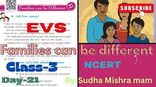 Day-21 |Class-3 | EVS | Ch-21 | Families can be different | By-Sudha Mishra mam| NCERT