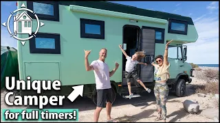 Full time RV life in a mint green camper! Family travels the world