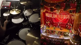 GMA Moulin Rouge Broadway Split Screen with live drummer Jared Schonig