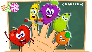 Back To School With Om Nom : Fruits Finger Family + Kids Songs | Learn With Om Nom