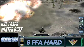 USA Laser General : 6 FFA Hard Command & Conquer Generals Zero Hour (Winter Dusk)