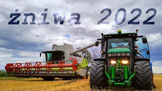 Żniwa pszenicy 2022✔☆Rozpoczęcie Żniw✔☆Claas Lexion 580 & John Deere