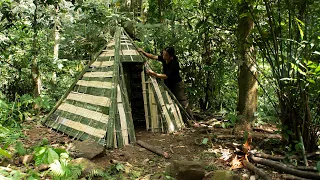 Building pyramids out of bamboo - part 2, Wilderness Alone, ep 149