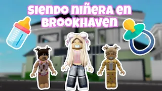 SIENDO NIÑERA EN BROOKHAVEN👶 🍼 || jimena HR