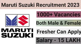 Maruti Suzuki Recruitment 2023 | Maruti Suzuki Job Vacancy 2023 |