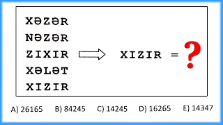 Məntiq testləri. Şifrələr, şifroqramlar #1. asan izah