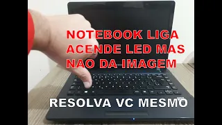 Notebook Liga acende led mas não da imagem!!!!