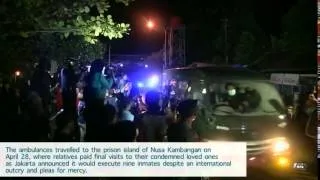 Bodies of 8 executed in Indonesia transported