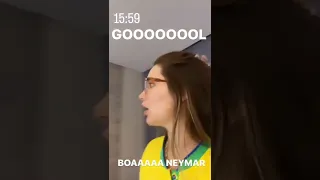Virgínia Fonseca comemora o gol do neymar#shorts
