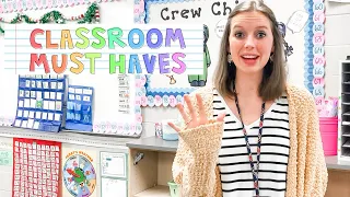 TOP 5 CLASSROOM MUST HAVES | Classroom Organization and Classroom Management