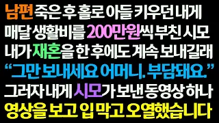 (감동사연) 남편 죽고 매달 생활비 200만원 보낸 시모. 내가 재혼후 계속 보내길래 됐다고 하자 보낸 동영상. 그 영상을 보고 오열하는데 /신청사연/썰사연/썰읽는/사연라디오