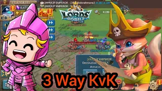 3Way Kingdom Clash War 😱|| Lords Mobile