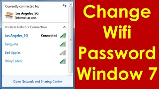 How to change wifi password in windows 7