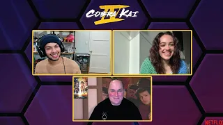 Xolo Maridueña & Mary Mouser Interview - Cobra Kai S4 (Netflix)
