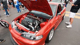 TURBO K SERIES ARE EVERY WHERE & TWIN TURBO J SERIES AT THE HONDA MEET CAR SHOW