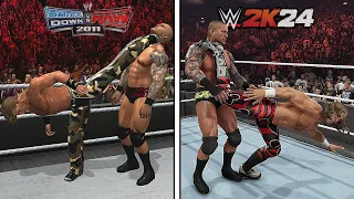 WWE 2K24 Vs. WWE Smackdown vs Raw 2011 - Finishers Comparison (Which is Better?)