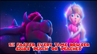 Jack Black (Bowser) - Peaches but every time Bowser saids "peach" the video get's 5% faster