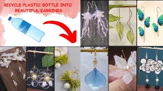 NEVER throw plastic bottles instead use them to make these beautiful earrings / DIY Earrings