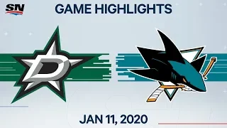 NHL Highlights | Stars vs. Sharks – Jan. 11, 2020