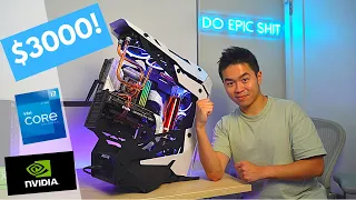 EPIC $3000 Water-cooled PC Build Time Lapse! (i7-12700k Antec Torque Custom Loop w/ Benchmarks!)
