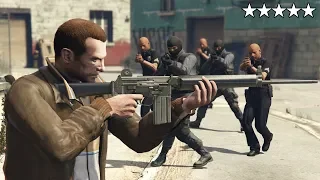 GTA 5 - Niko Bellic Five Star Police Chase! (Helicopter Escape)