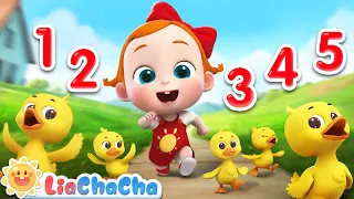 Five Little Ducks Went Out One Day | 5 Little Ducks Song + LiaChaCha Nursery Rhymes & Baby Songs