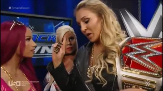 720pHD WWE Smackdown 07 07 16 Charlotte mocking Sasha Banks with Dana Brooke Segment -wwe womens