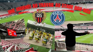 Préparation du match OGC NICE VS PARIS ( une journée avec moi au travail au stade 🏟️)