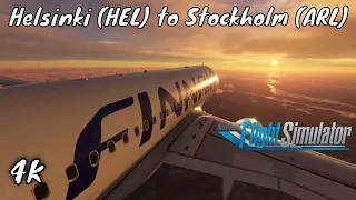 Sunset Flight from Helsinki to Stockholm | Finnair Airbus A320neo | MSFS 2020 - RTX 2070