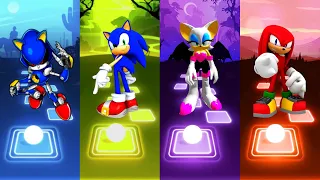 Matel Blue Sonic 🆚 Sonic The Hedgehog 🆚 Rouge Sonic 🆚 Knuckles Sonic | Sonic Tiles Hop EDM Rush