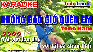 Không Bao Giờ Quên Em Karaoke Nhạc Sống Tone Nam ( C#m ) - Tình Trần Organ