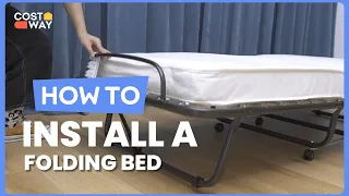 How to Install the Rollaway Folding Bed with Memory Foam Mattress | HW69254 #costway #howto