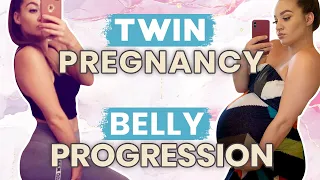 Twin Pregnancy Belly Progression! Week by Week (5-37) Pregnant With Twins!