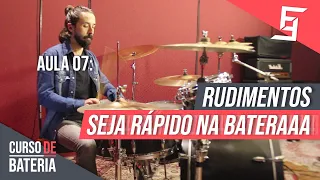 Rudimentos - Exercícios para Melhorar Velocidade na Bateria l Curso de Bateria Grátis - Aula 07