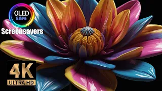 Time Lapse Flowers Screensaver 8 Hours - 4K - 60FPS - OLED Safe - No Burn-in