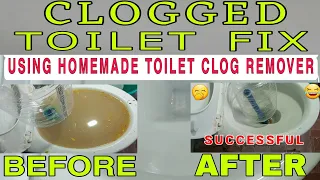 CLOGGED TOILET FIX using homemade clog remover #Howtounclogtoilet #Howtocleantoilet #toiletbowl #How