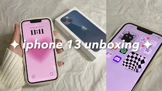 iphone 13 (midnight) aesthetic unboxing + setup  ♡