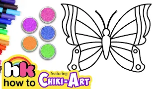 How To Draw A Butterfly | Drawing And Coloring for Kids | Chiki Art | HooplaKidz How To