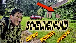 Autos - Trecker - Unimog  MEGA  SCHEUNENFUND / Kampf durch den Wald bei Regen und Dunkelheit