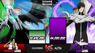Ulquiorra vs Aizen Power Levels - Bleach Power levels - La Puerta Milenaria