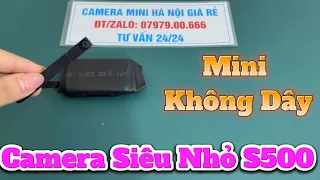 Camera Siêu Nhỏ Không Dây S500 Mẫu Mới 2024 , Camera Cúc Áo S500 Full4K Xem Trên Điện Thoại Từ Xa