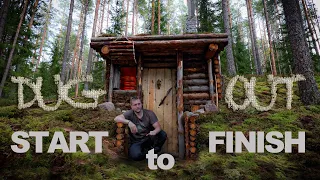 30 Days How I Alone 🌲 Build WARM DUGOUT 🔥 Into WILD FOREST Start to Finish - Earth Shelter