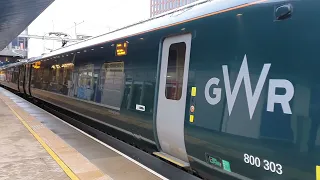 GWR Class 800 departs Reading for Swansea