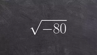 Algebra 2 - Using the imaginary unit i to simplify a radical, sqrt(-80)