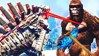 GODZILLA vs KONG vs MECHA GODZILLA Re Match! - GTA 5 Mods