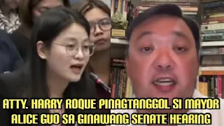 ATTY. HARRY ROQUE PINAGTANGGOL SI MAYORALICE GUO SA GINAWANG SENATE HEARING