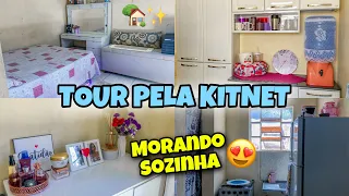 TOUR PELA MINHA KITNET | MORANDO SOZINHA AOS 20 🏡✨💖 | mostrei tudooooo!!