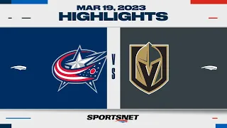 NHL Highlights | Blue Jackets vs. Golden Knights - March 19, 2023